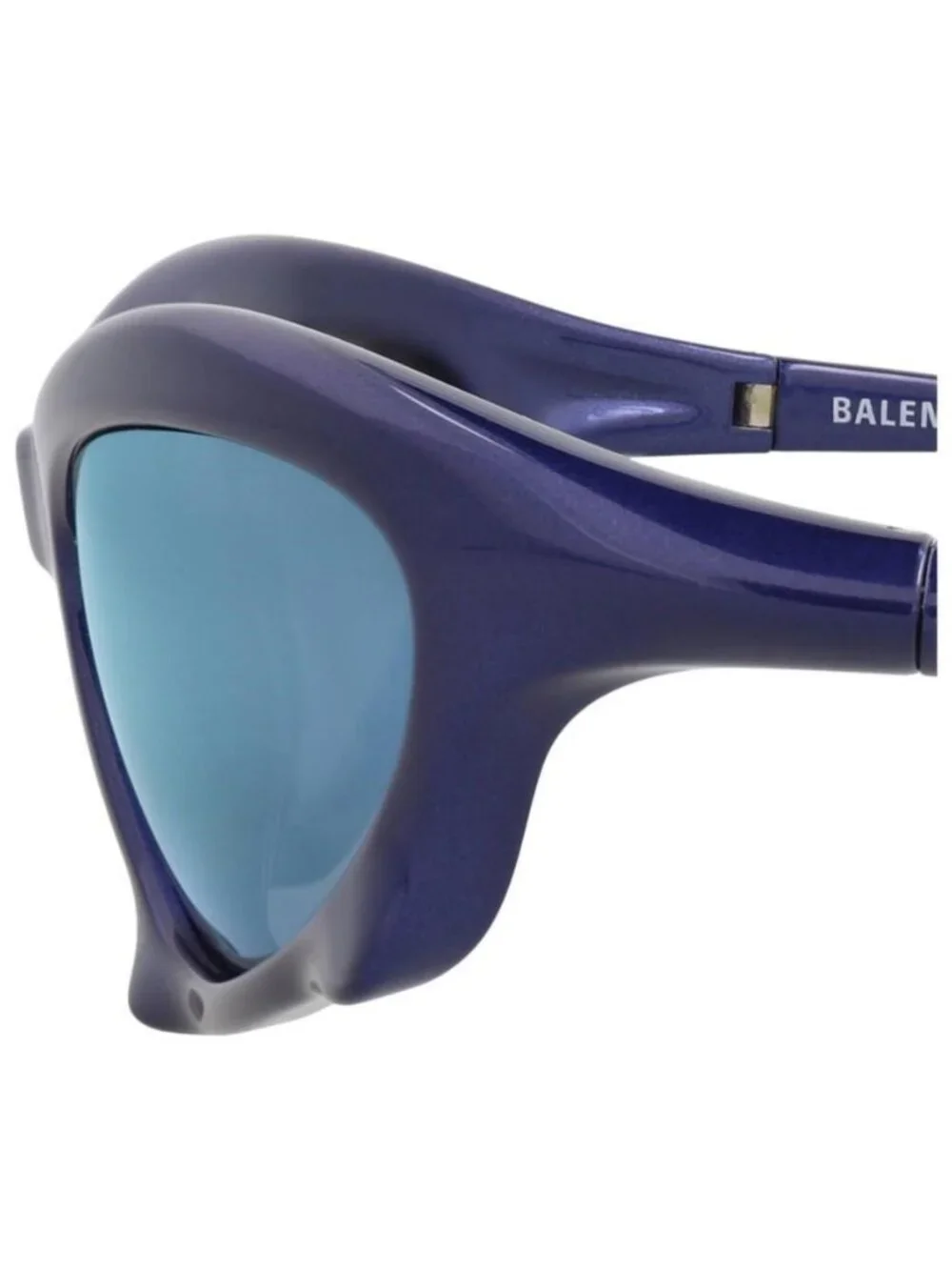 New Balenciaga Mens Shield/Wrap Blue Blue Blue Fashion Designer Sunglasses